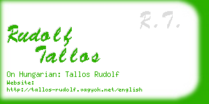 rudolf tallos business card